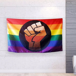 Fabriek Direct <span class=keywords><strong>Hot</strong></span> Selling Op Maat Gemaakte Feminisme 3 * 5ft Polyester Gors Dubbele Spray Kleurrijke Custom Lgbt Trots Regenboog Vlaggen - Product Image 5
