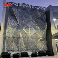Panneau en aluminium 3D sur mesure pour revêtement mural extérieur et décoration de façade, tôle perforée revêtue de PVDF