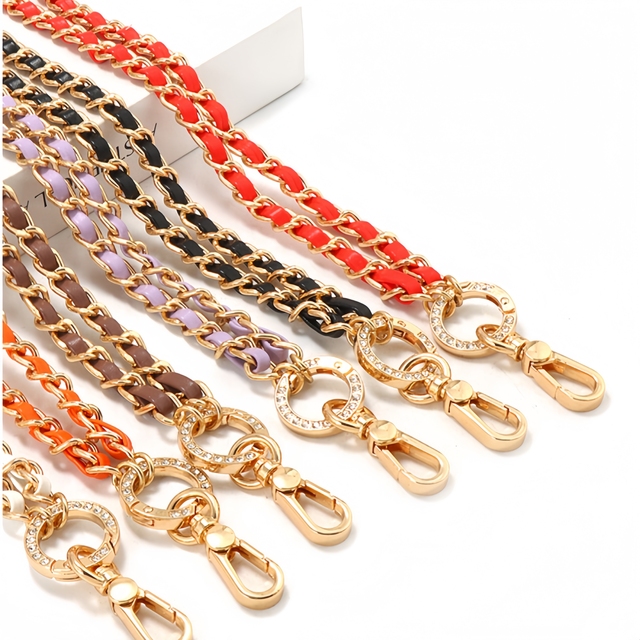 Crystal Rhinestone Phone Lanyard for Mobile Phone Straps Leather Crossbody Phone Strap Jeweled Purse Chain Bag Chain Accessories