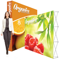 Draagbare Tentoonstellingshokje Muur Spanning Stof <span class=keywords><strong>Banner</strong></span> Met Stand Stap En Herhaalde Achtergrond Vakbeurs Pop-Up Display - Product Image 4