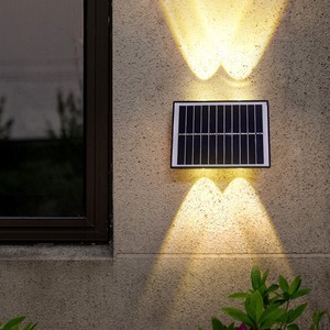 TSINYE Étanche IP65 <span class=keywords><strong>Solaire</strong></span> Led Applique Murale <span class=keywords><strong>Lampe</strong></span> de Jardin pour Clôture Haut et Bas <span class=keywords><strong>Lampe</strong></span> Extérieure Alimentée par Batterie - Product Image 3