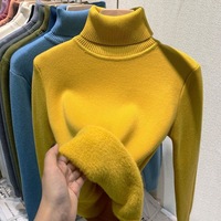 Winterwarmer Modischer Rollkragenpullover für Damen: Koreanischer Gebürsteter Nerzpullover in Großer Größe