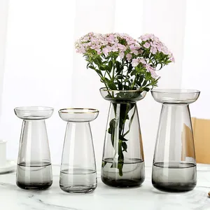 Aesthetic Cheap Grand Design Manufacturers Decoration Contemporary Glass Vase For Home Decor