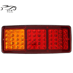 JHS 24V 60LED Phía Sau Dừng Đuôi Chỉ Số Xếp Ánh Sáng Đuôi Đèn Lần Lượt Đèn Tín Hiệu Màu Đỏ Hổ Phách Cảnh Báo Ánh Sáng Cho Xe Tải - Product Image 1