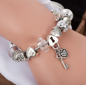 Bracelet diy pour enfants, breloques en forme de cœur, serrure de carte, breloques à bonbons, meilleur cadeau, pièces - Product Image 5