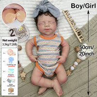 Poupées Bébé Réalistes à Bouche Ouverte, Vente en Gros Direct Usine, 20 Pouces, Corps Entier en Silicone, Reborn, Cheveux Implantés, Réaliste, Modèle Pascale
