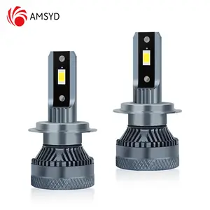 Mükemmel LED AMS araba LED far ampulü H4 H7 H1 H3 H11 9005 9012 9006 spot süper parlak sis işık farlar sürüş lambası F1