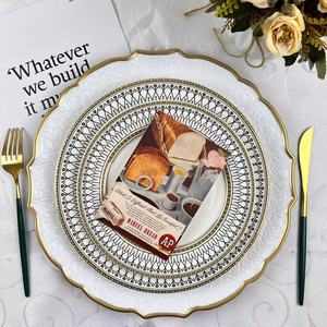 Platos de Presentación Redondos de Plástico Blanco Elegantes para Decoración de Mesa de Boda, Eventos y Fiestas - Product Image 4