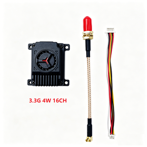 Transmisor de Video FPV de 3.3G 4W 16CH para Drones RC con Antena y Cable Conector - Product Image 1