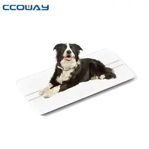 Usine directement 100kg grand chien à marcher sur le verre balance électrique numérique pour animaux de compagnie avec règle de hauteur