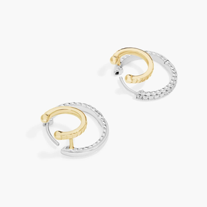 Brilliant 925 Sterling Silver Gold Plated Moissanite Hoop <b>Earrings</b> Luxury Sparkling <b>Fine</b> Jewelry Elegant Gift for Women - Product Image 4