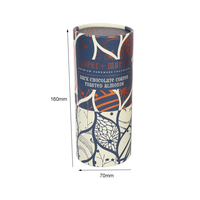 Boîte d'emballage alimentaire cylindrique personnalisée en papier, tube vintage imprimé pour chocolat, noix, snacks, cadeaux, OEM ODM