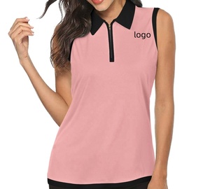 Vente en gros de débardeurs sans manches 100 coton avec logo personnalisé pour femmes sports d'été <span class=keywords><strong>golf</strong></span> polos - Product Image 4