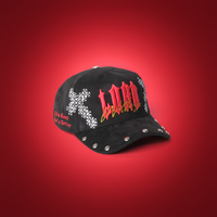 Gorra de Béisbol en Stock Modelo Original con Logo Bordado 3D Personalizado, Visera Curva, Estructura de Gamuza de 5 Paneles y Pedrería con Logo Personalizado