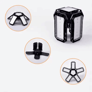 Lampe d'atelier pratique à LED hexagonale pliable 80W haute puissance, 5 panneaux réglables, idéale <span class=keywords><strong>pour</strong></span> <span class=keywords><strong>garage</strong></span> et atelier automobile - Offre spéciale - Product Image 5