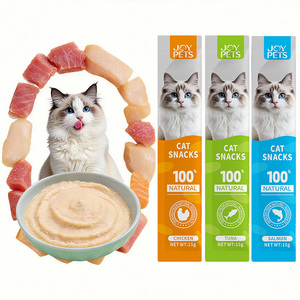 Friandises crémeuses pour chats à prix abordable, multi-packs, friandises à lécher pour chats, poulet, thon, forte teneur en viande, approvisionnement en vrac OEM, aliments pour animaux de compagnie - Product Image 1