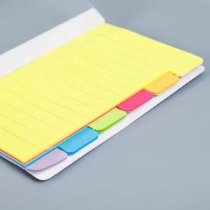 60 Clear Ruled Assorted Neon Colors Bible <b>Tabs</b> Divider <b>Sticky</b> Notes Custom Self-Stick Lined Note Pad - Product Image 2