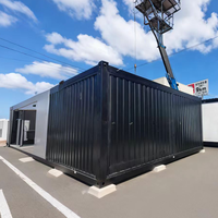 Casa Modular Cuadrada de Múltiples Niveles, Tres Dormitorios, Dos Salas de Estar, Un Baño, Una Cocina, Oficina en Casa, Edificio de Oficinas, Taller