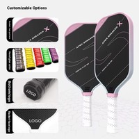 Raquette de pickleball durable et écologique de 16 mm d'épaisseur, noyau GEN4, fibre de carbone T700, pressée à chaud, emballage personnalisé