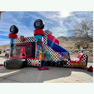 Gonfiabile Commerciale in PVC Rosso Lightning <span class=keywords><strong>McQueen</strong></span> con Scivolo, Auto da Corsa, Castello Gonfiabile con Ostacoli Divertenti - Product Image 3