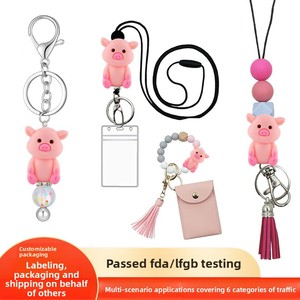 3D Stereo <b>Silicone</b> Cartoon Pig <b>Beads</b> DIY Pen Decorative Accessories Loose <b>Beads</b> Dongguan - Product Image 2
