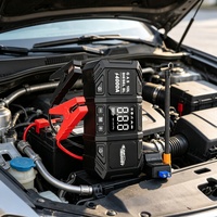 Kaichen KCCY60 Démarreur de batterie robuste 4000A avec câbles de démarrage, écran numérique, double pompe à air, gonfleur de pneus 12000/16000mAh
