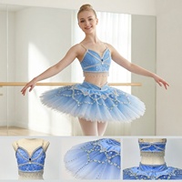 T2083 La Corsaire Tutu de ballet professionnel, design fendu, tutu plat, pour filles, performance scénique, tenue de danse de ballet, sur mesure