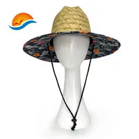 حبل واسعة حافة قبعة من قش الورق التصحيح شعار حرس العرف القبعات سمبريرو
