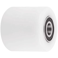 Rouleau de charge en nylon blanc haute capacité, durable, 80x70 mm / 3,15"x2,76", avec roulements de précision étanches pour chariot à palettes / transpalette