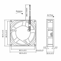 Ventilateur axial AC 92 mm 220 V à haut débit d'air pour machine CNC et équipement industriel