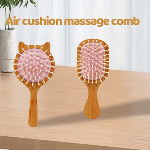 Peine de Masaje de Bambú Natural <span class=keywords><strong>Cepillo</strong></span> de <span class=keywords><strong>Madera</strong></span> para el Pelo Peine para Definir Rizos y Alisar Masajeador de Cuero Cabelludo de <span class=keywords><strong>Madera</strong></span> Mini Peine de Bolsillo - Product Image 2