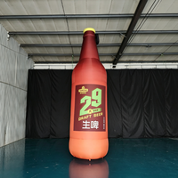 Bouteille de bière gonflable personnalisée en tissu Oxford, éclairage LED géant pour la publicité en extérieur, événements, fêtes, décoration, affichage
