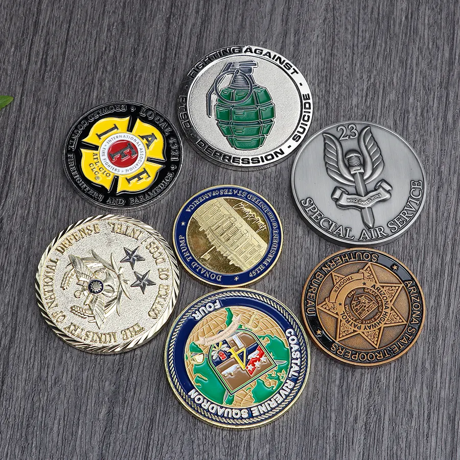 Free Design Coin Maker Herstellung 3D Zink legierung Gold Silber Messing Kupfer Metall Logo Münzen Custom Made Souvenir Challenge Coin