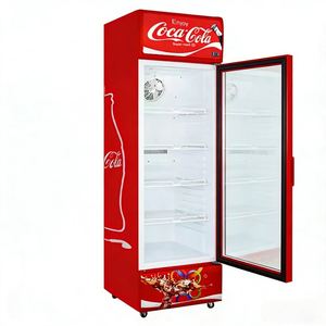 Slim Single Glass Door Commercial Beverage Display Refrigerator with Air Cooling Stainless Steel Digital Temperature Control - Product Image 2