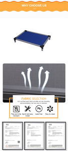 Yalong PB016 M/89*58.5*15cm Aluminium-Hundebett Modern Kühlend Waschbar Kaubeständig Wasserdicht Umweltfreundlich für Draußen und Drinnen - Product Image 6