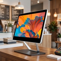Kiosque à écran unique 15,6 pouces avec écran tactile capacitif, système de commande de restaurant, terminal de point de vente tout-en-un pour centre commercial