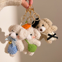 Peluche, Sac bandoulière béret, Mini ours en peluche avec nœud, Porte-clés, Peluches, Porte-clés chiot en peluche, Porte-clés animaux en peluche