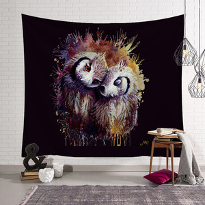 Tenture murale de loup éolien nordique pour la maison, tissu Animal de dessin animé, peinture, couverture de décoration, serviette de plage, 5 pièces - Product Image 2
