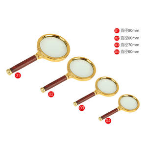 Wooden Handle Handheld <b>Magnifier</b> 90Mm Glass Lens High Definition <b>Reading</b> For Children Students Elderly - Product Image 1