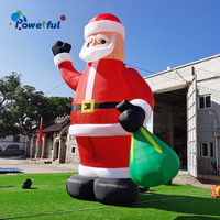 Grande figurine gonflable de Père Noël en PVC, modèle gonflable pour la décoration d'événements de Noël