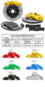 Pièces de système de freinage haute Performance personnalisées ensemble de kit d'étrier de frein de voiture amélioré essieu avant arrière pour <span class=keywords><strong>Subaru</strong></span> Forester 2014 - Product Image 5