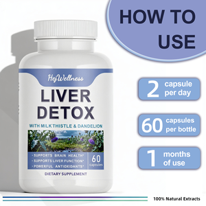 OEM antihanger Susu Thistle <span class=keywords><strong>Dandelion</strong></span> suplemen hati Detox membersihkan kapsul untuk dewasa - Product Image 5