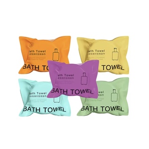 Mini <span class=keywords><strong>serviette</strong></span> de visage en coton compressé épaissi <span class=keywords><strong>70x140</strong></span>, jetable, emballée individuellement, douce, non tissée, personnalisable, pour hôtel, adulte, voyage - Product Image 1