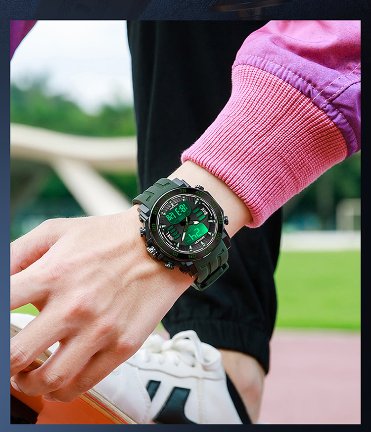 OEM SANDA 6029 Top Brand Men's Women's Multifunctional Electronic Watch Leisure Sports Waterproof Digital Student Watch