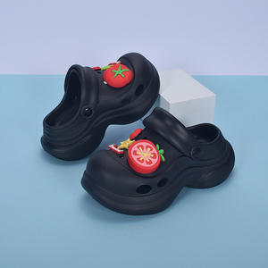 Zuecos Azules con Plataforma y Diseño de Tomate, Suela Gruesa, Tacón de 3 cm, para Mujer, Aptos para las Cuatro Estaciones - Product Image 5