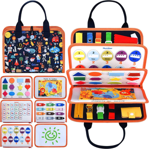 Tablero de Actividades de Fieltro Personalizado de Fábrica para Niños de 3 a 6 Años, Libro de Actividades Montessori 8 en 1 con Dibujos Animados, Juegos Educativos, Regalo Educativo - Product Image 2