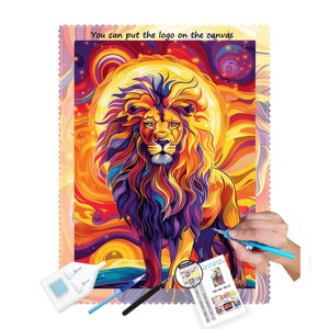 E-108 Pinturas Personalizadas en Lienzo, Kit de Pintura de Diamantes 5D con Diseño de Cisne Blanco - Product Image 1