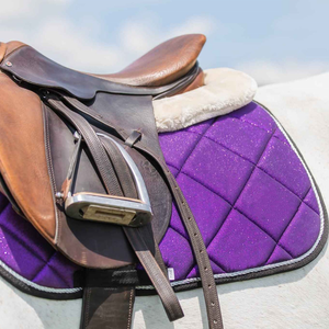 Selle de cheval en améthyste brillante et étincelante, couche intérieure en coton respirant, personnalisable - Product Image 3