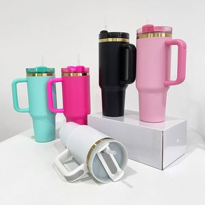 Vaso Térmico Personalizado con Logotipo H2.0, Recubrimiento en Polvo, Grabado Personalizado, 40 oz, Dorado, Holográfico, Arcoíris, con Asa - Product Image 1