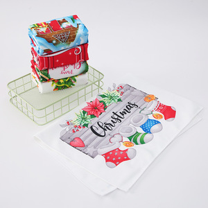 Paño de cocina navideño de poliéster absorbente, no grasoso, paño de limpieza de cocina con diseños variados para uso doméstico - Product Image 3